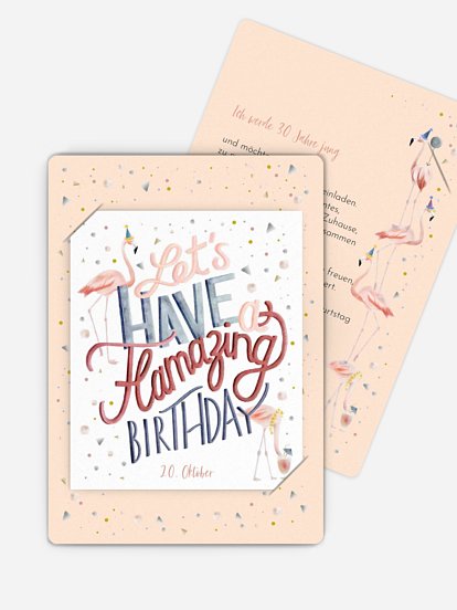 Einladung 30. Geburtstag Flamazing Party