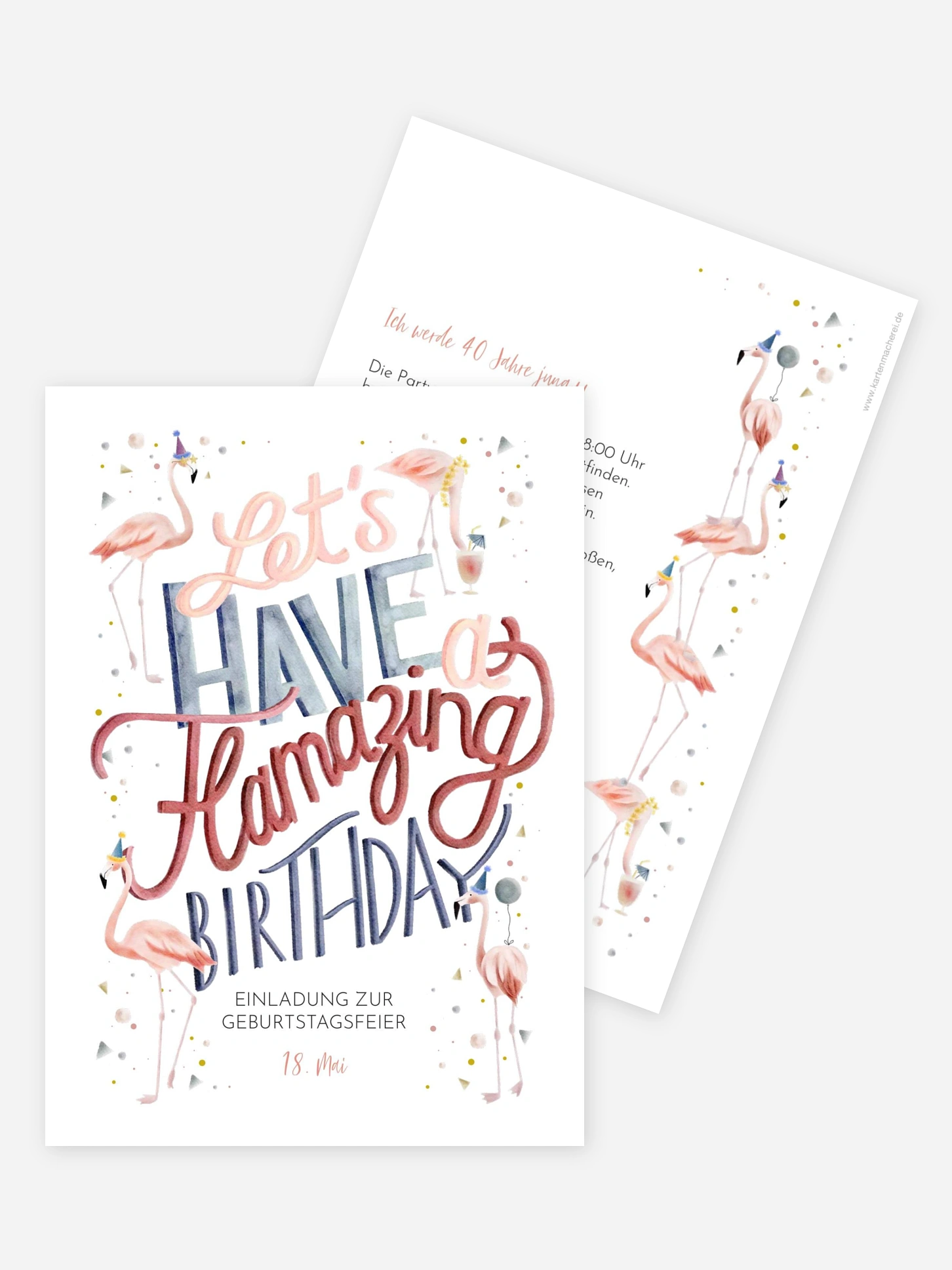 Einladung 40. Geburtstag Flamazing Party