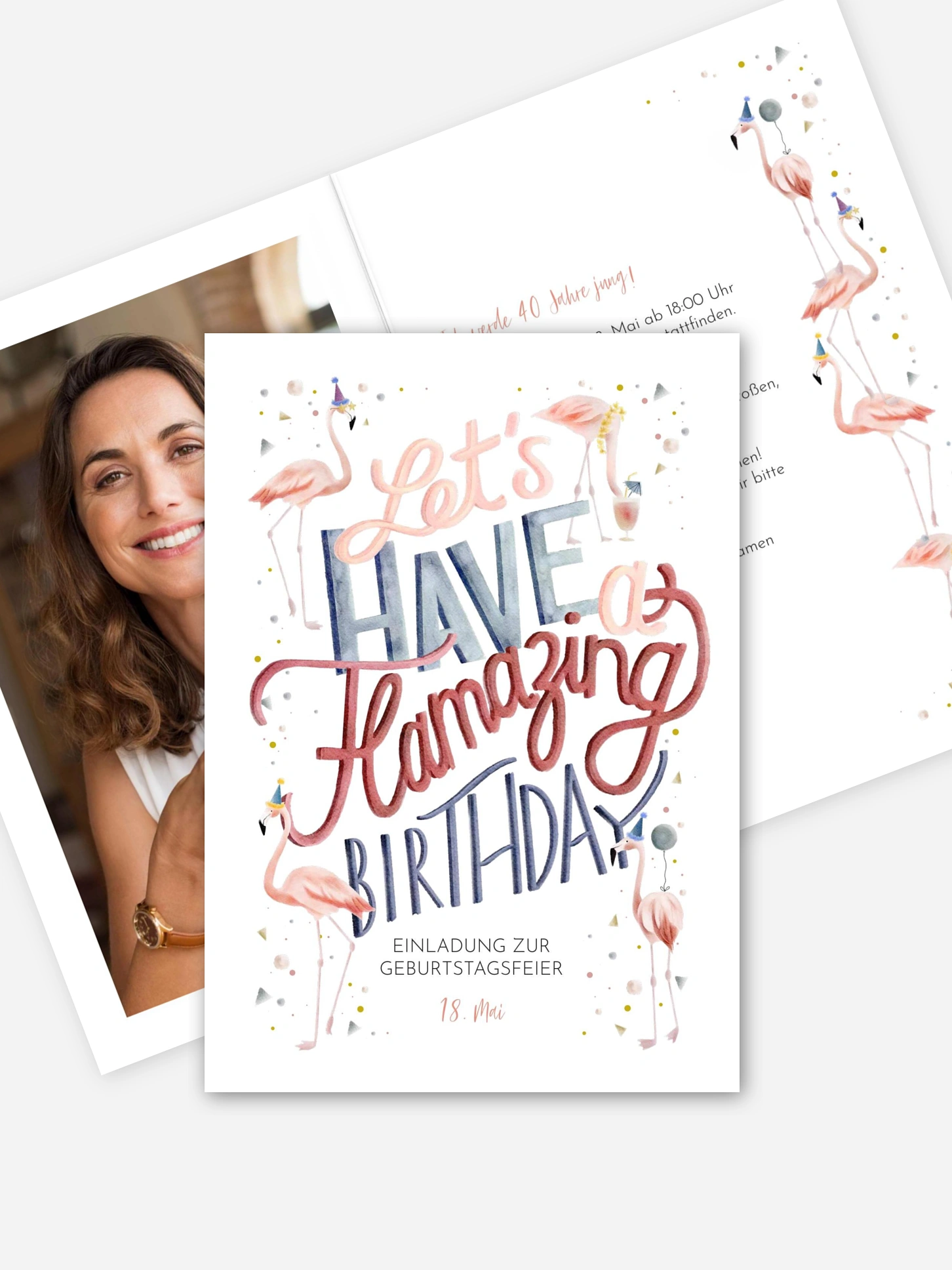 Einladung 40. Geburtstag Flamazing Party