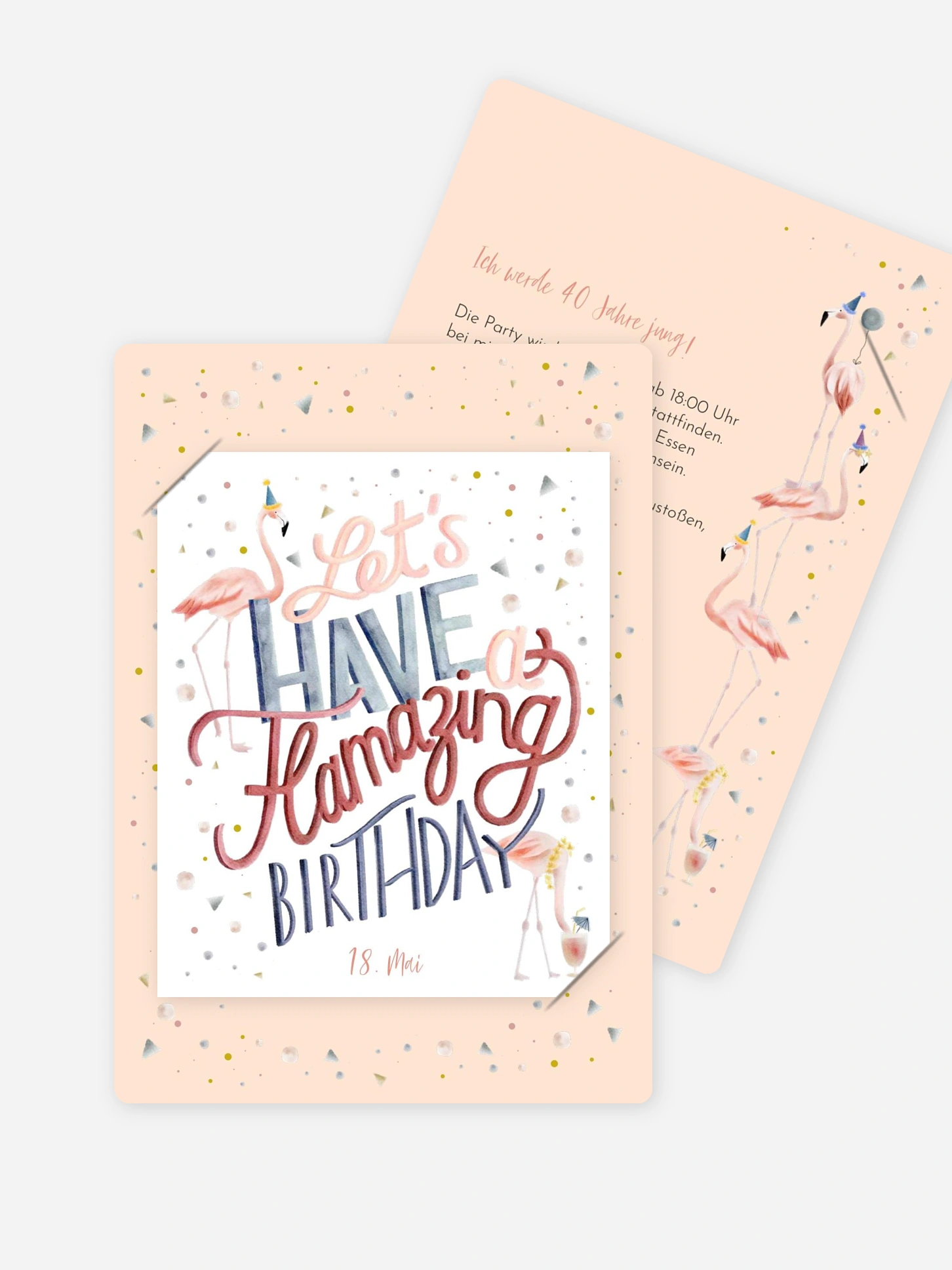 Einladung 40. Geburtstag Flamazing Party