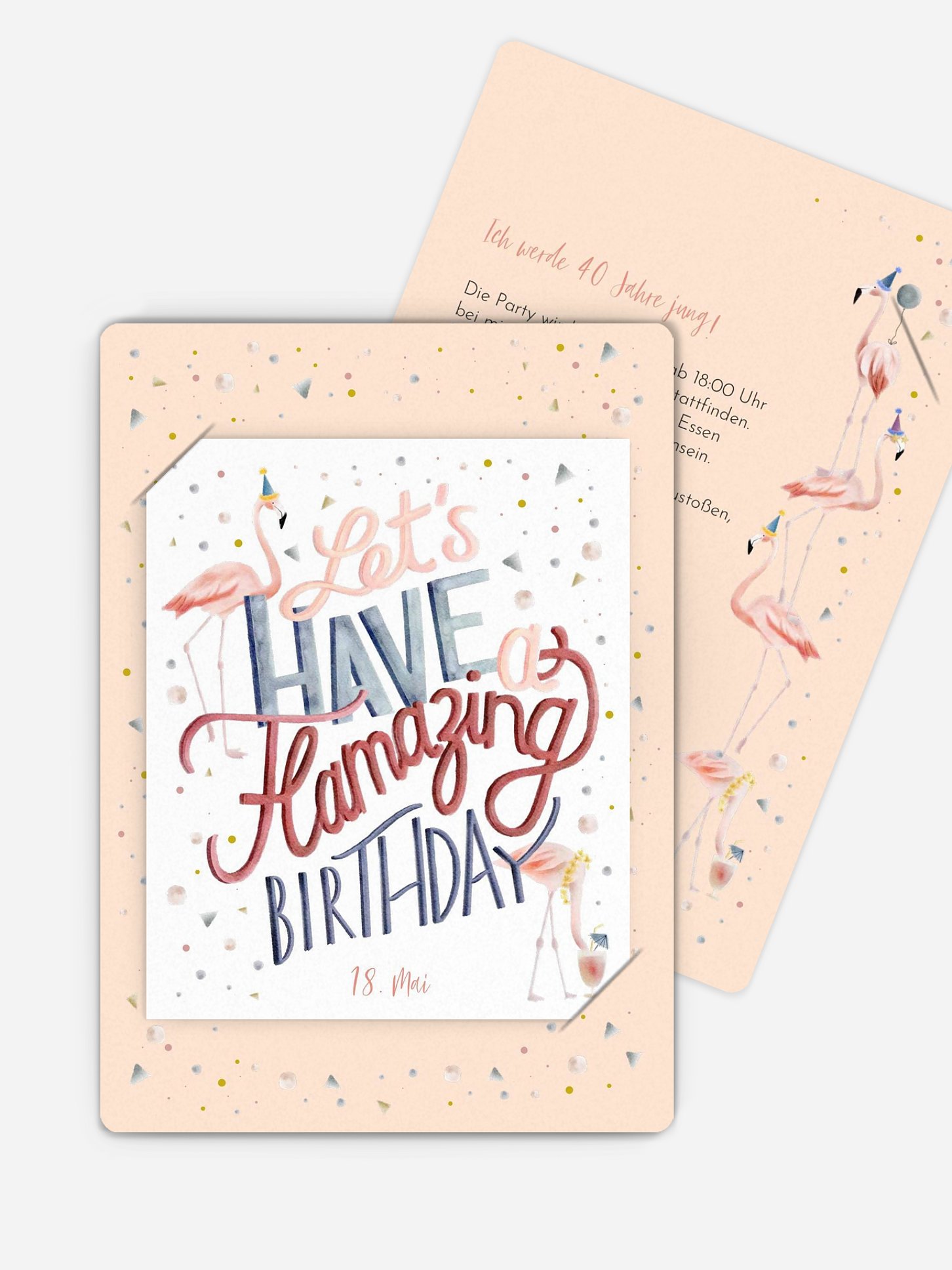 Einladung 40. Geburtstag Flamazing Party