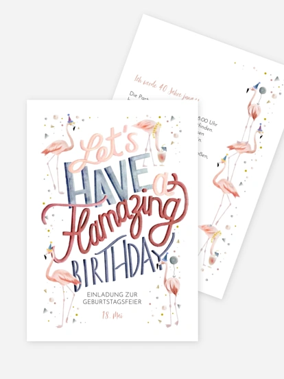 Einladung 40. Geburtstag Flamazing Party