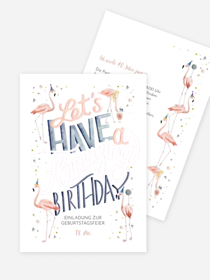 Einladung 40. Geburtstag Flamazing Party