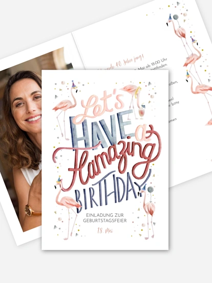 Einladung 40. Geburtstag Flamazing Party