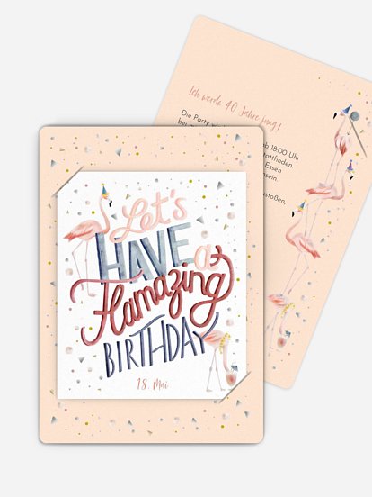 Einladung 40. Geburtstag Flamazing Party