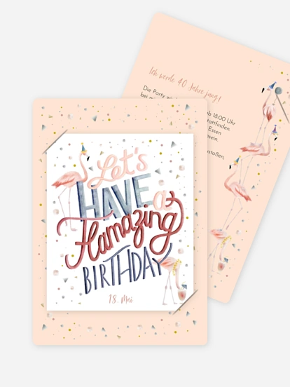 Einladung 40. Geburtstag Flamazing Party