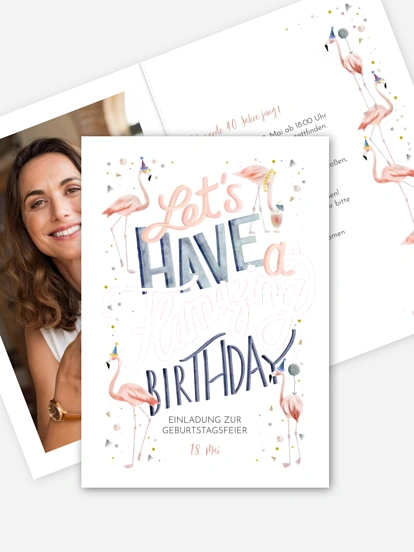 Einladung 40. Geburtstag Flamazing Party