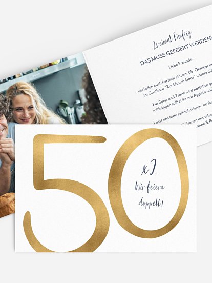 Einladung 50. Geburtstag Gemeinsame Überraschung