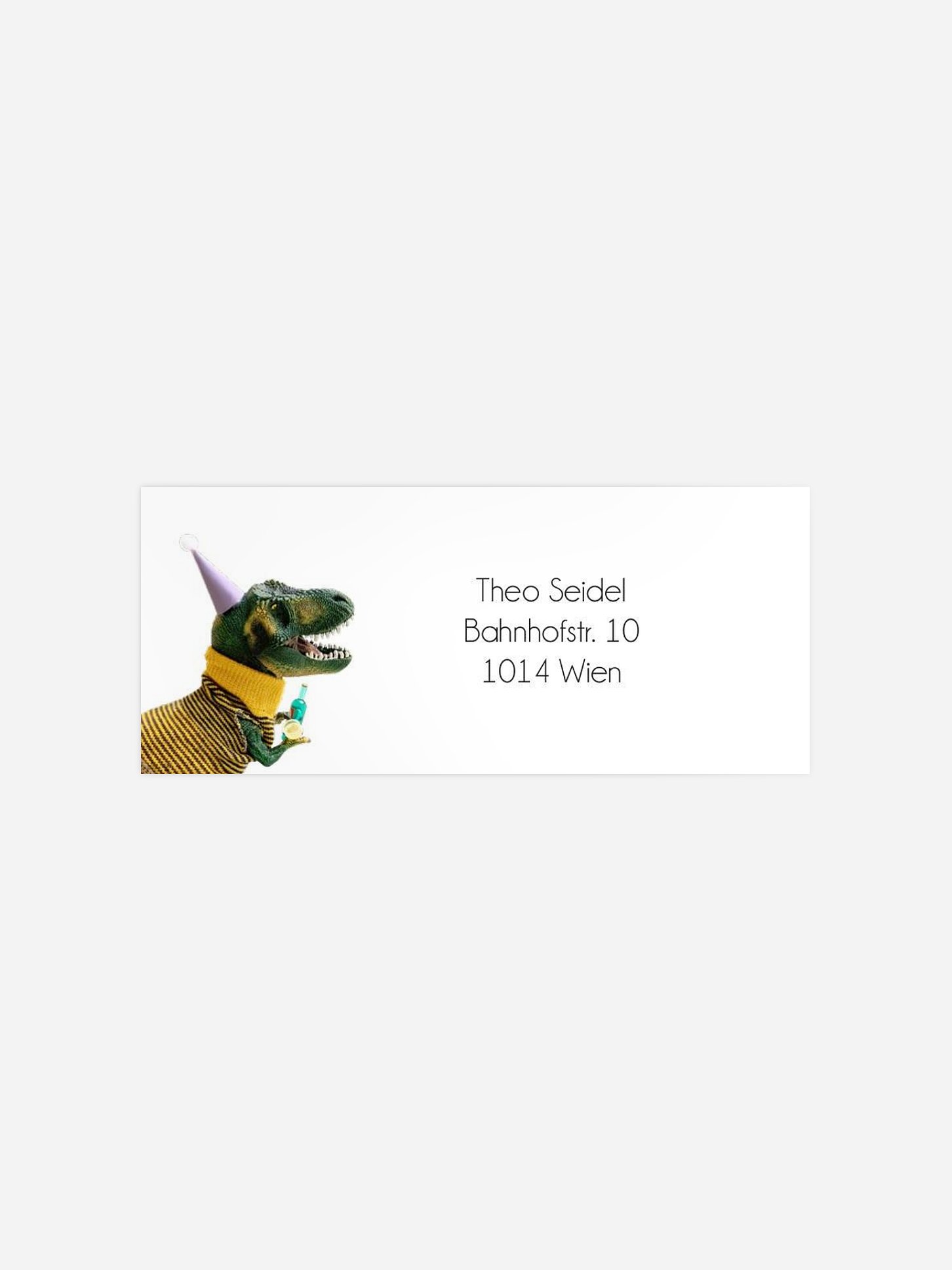 Absenderaufkleber Geburtstag Fossilienparty