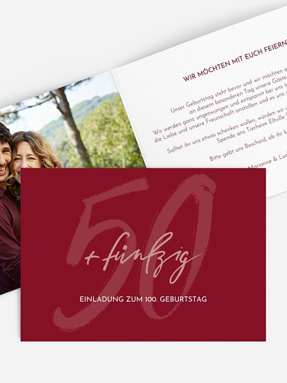 Einladung 50. Geburtstag Gemeinsam feiern