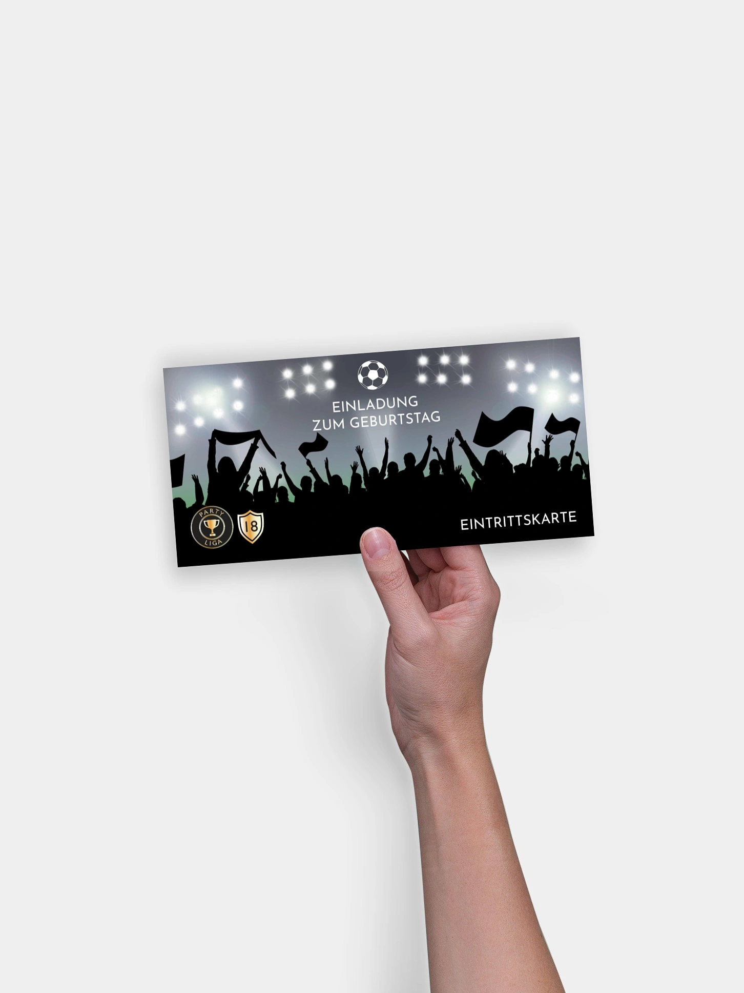Einladung 18. Geburtstag Fußballticket