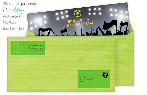 Einladung 50. Geburtstag Fußballticket
