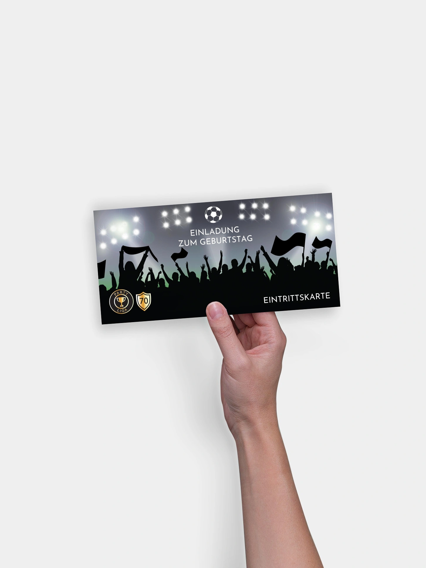 Einladung 70. Geburtstag Fußballticket