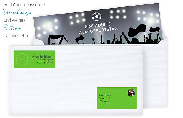 Einladung 70. Geburtstag Fußballticket