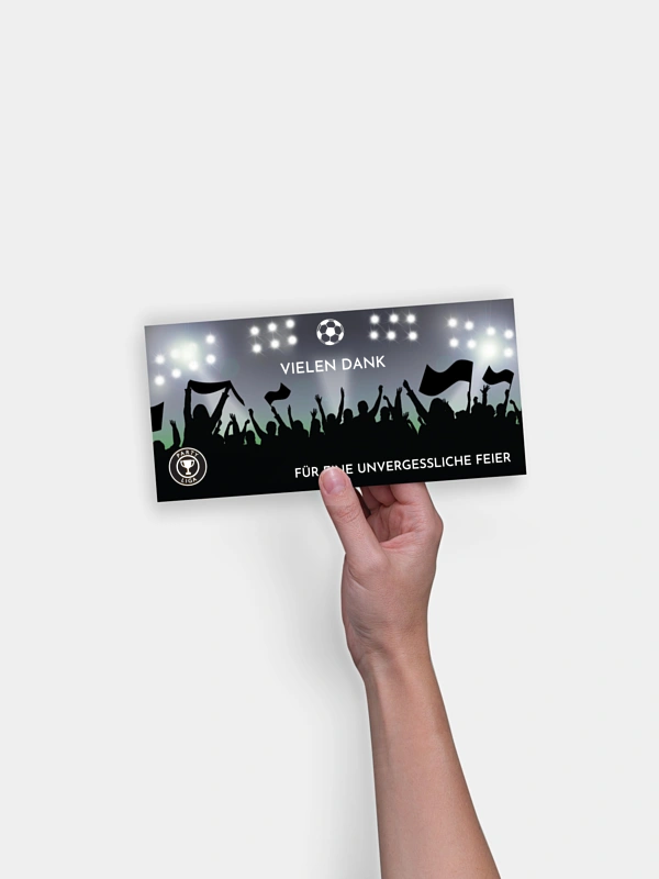 Dankeskarte Geburtstag Fußballticket