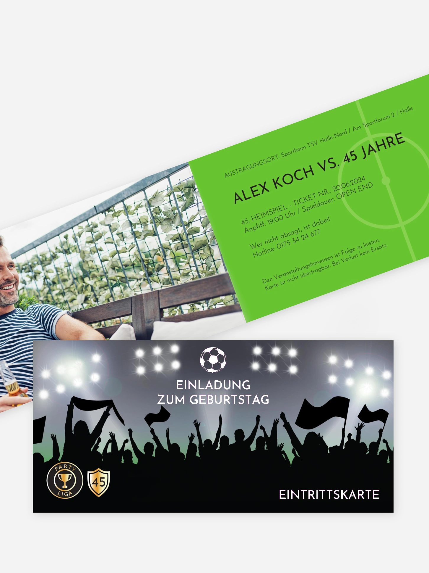 Geburtstagseinladung Fußballticket