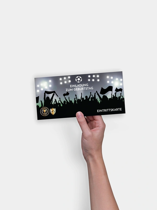 Geburtstagseinladung Fußballticket