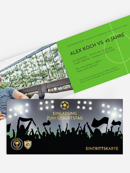 Geburtstagseinladung Fußballticket