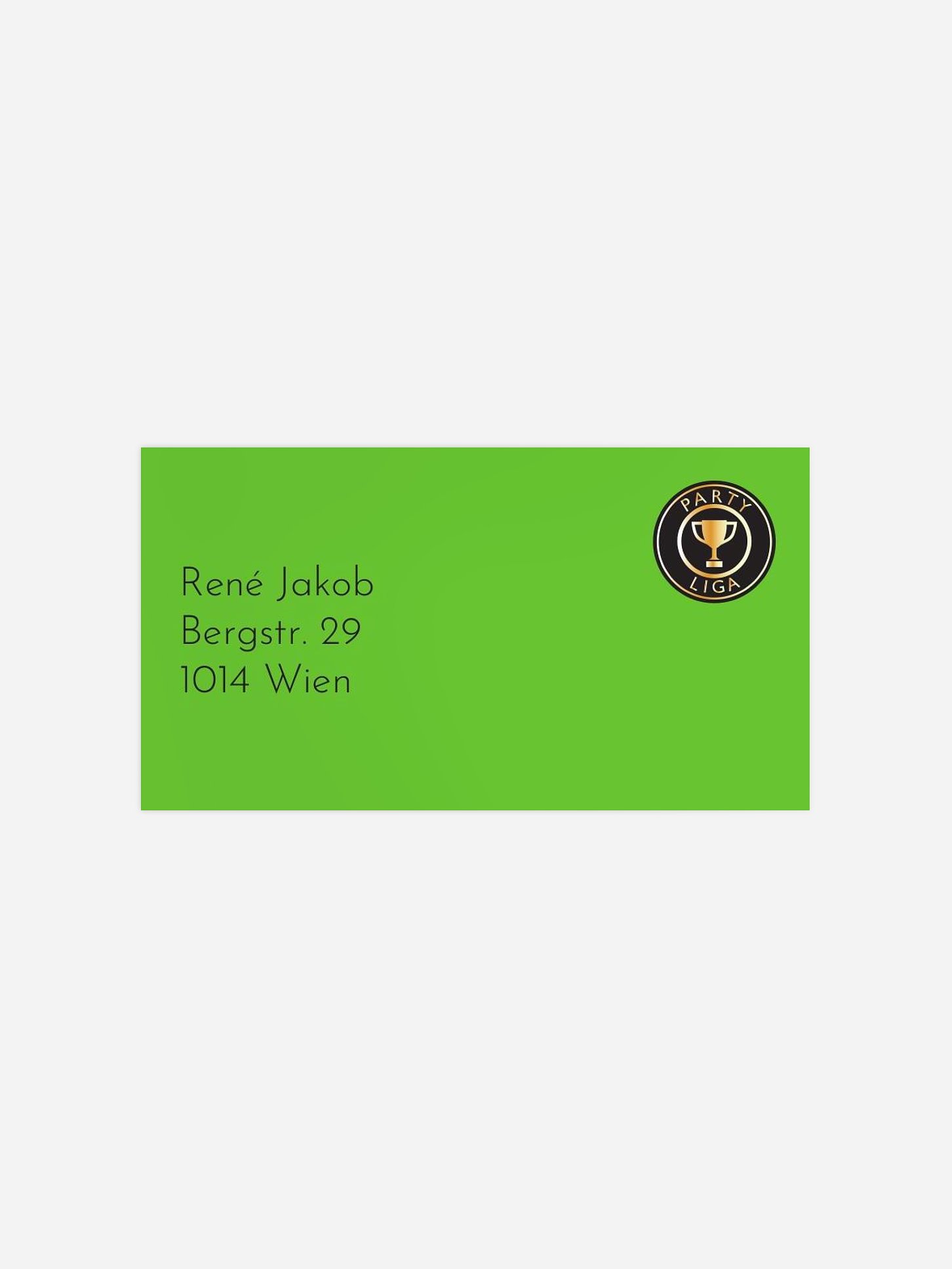 Empfängeraufkleber Geburtstag Fußballticket