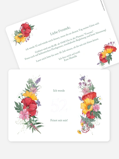 Geburtstagseinladung Blütenfest