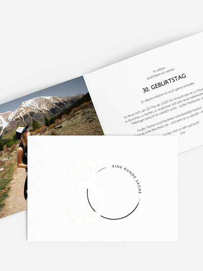 Einladung 30. Geburtstag Runde Feier