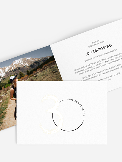 Einladung 30. Geburtstag Runde Feier