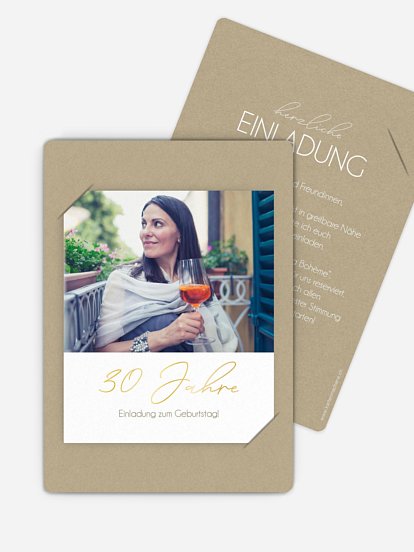 Einladung 30. Geburtstag Klarheit