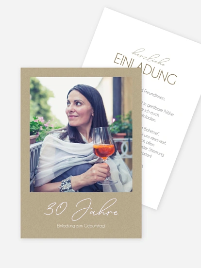 Einladung 30. Geburtstag Klarheit