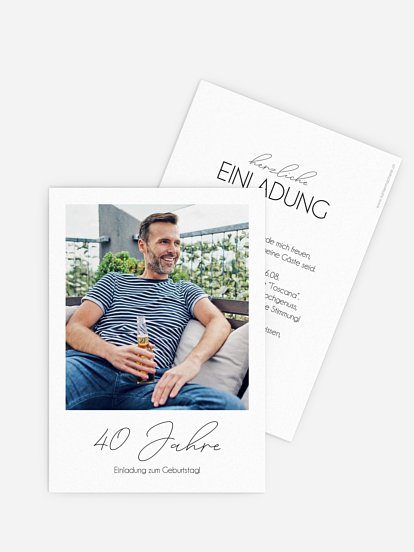 Einladung 40. Geburtstag Klarheit