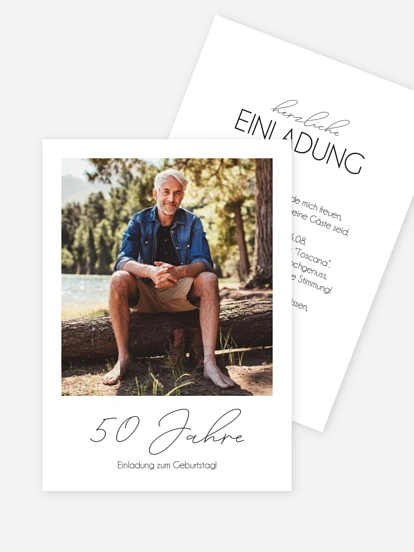 Einladung 50. Geburtstag Klarheit