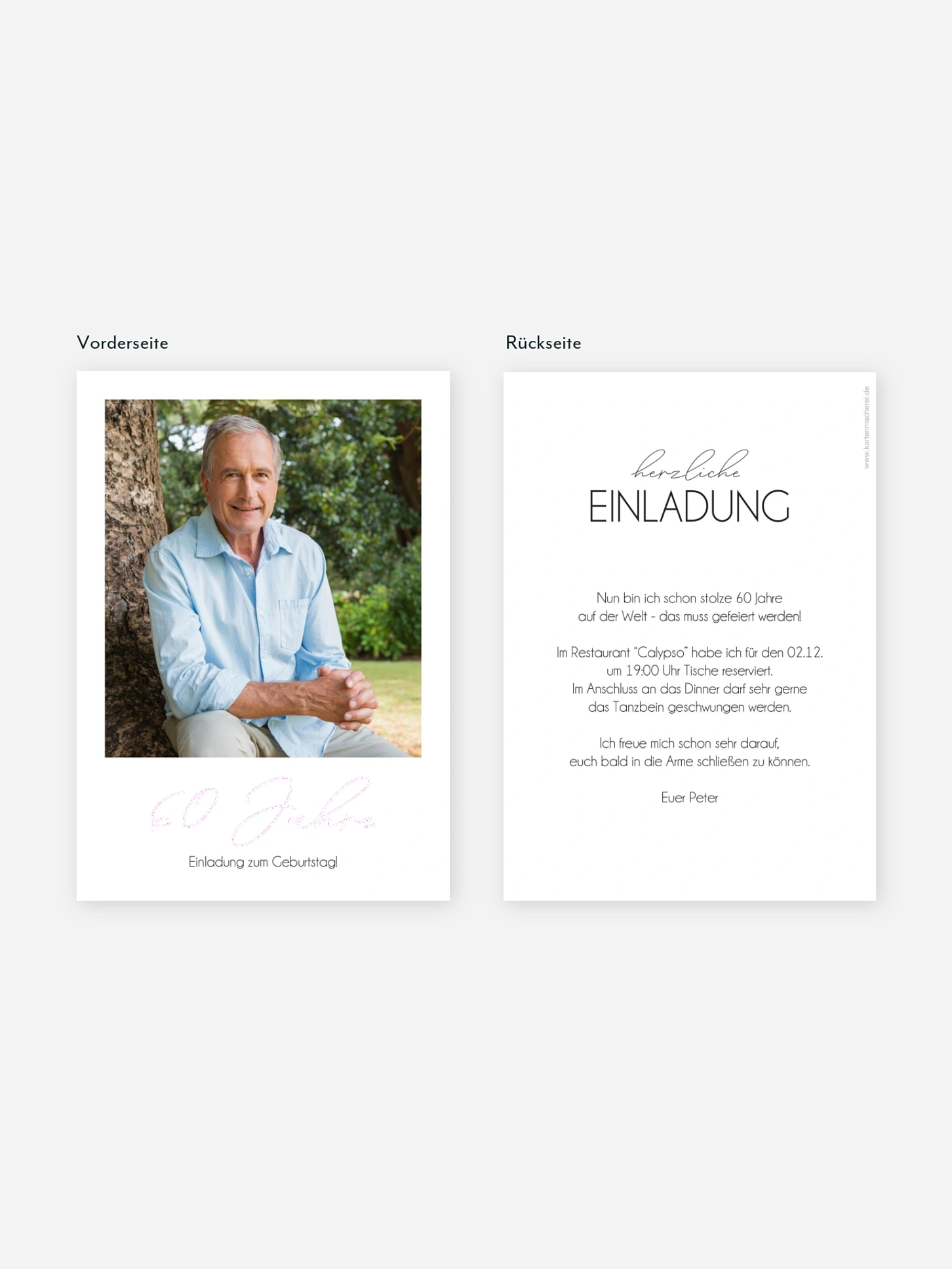 Einladung 60. Geburtstag Klarheit
