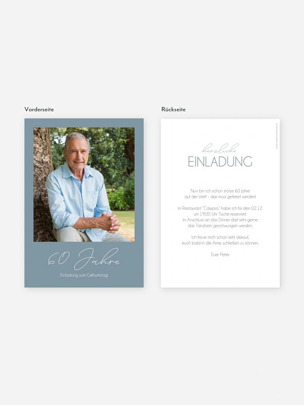 Einladung 60. Geburtstag Klarheit