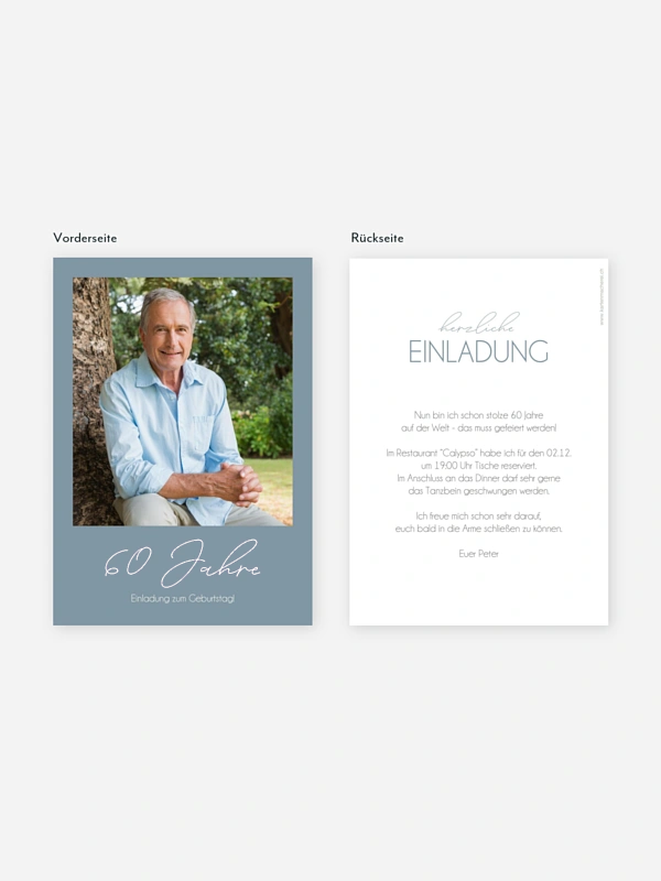 Einladung 60. Geburtstag Klarheit