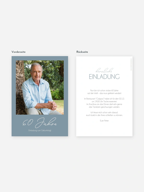 Einladung 60. Geburtstag Klarheit