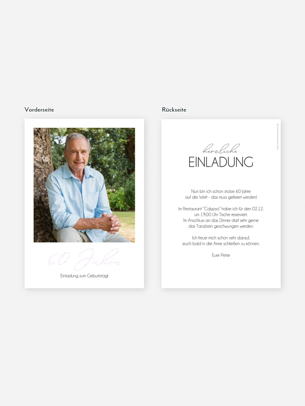 Einladung 60. Geburtstag Klarheit