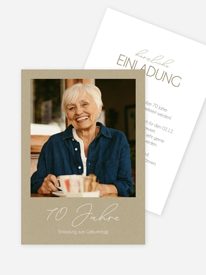 Einladung 70. Geburtstag Klarheit