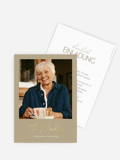 Einladung 70. Geburtstag Klarheit