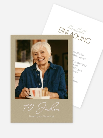 Einladung 70. Geburtstag Klarheit