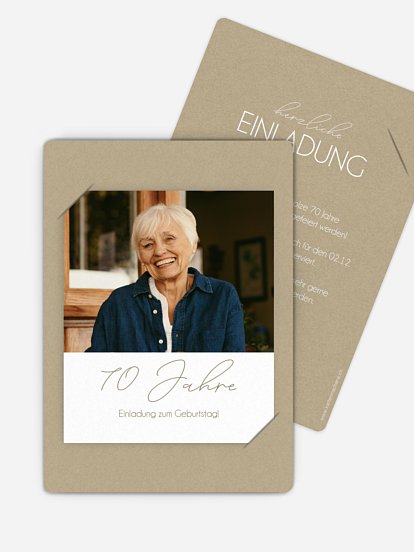 Einladung 70. Geburtstag Klarheit