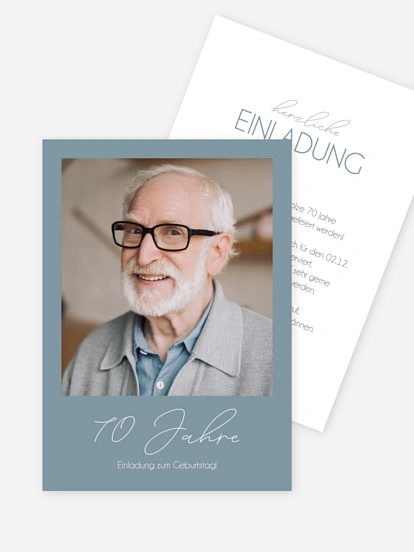 Einladung 70. Geburtstag Klarheit