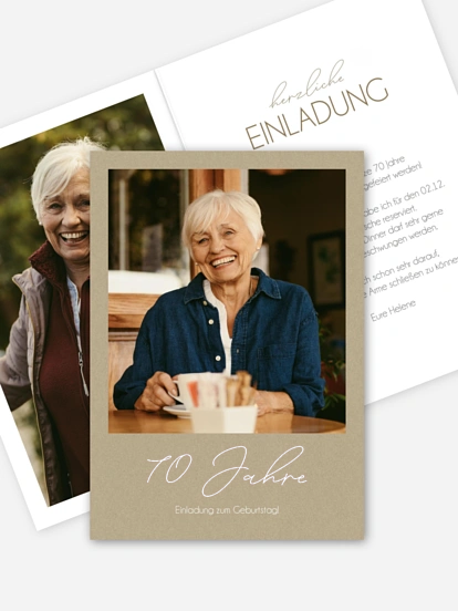 Einladung 70. Geburtstag Klarheit