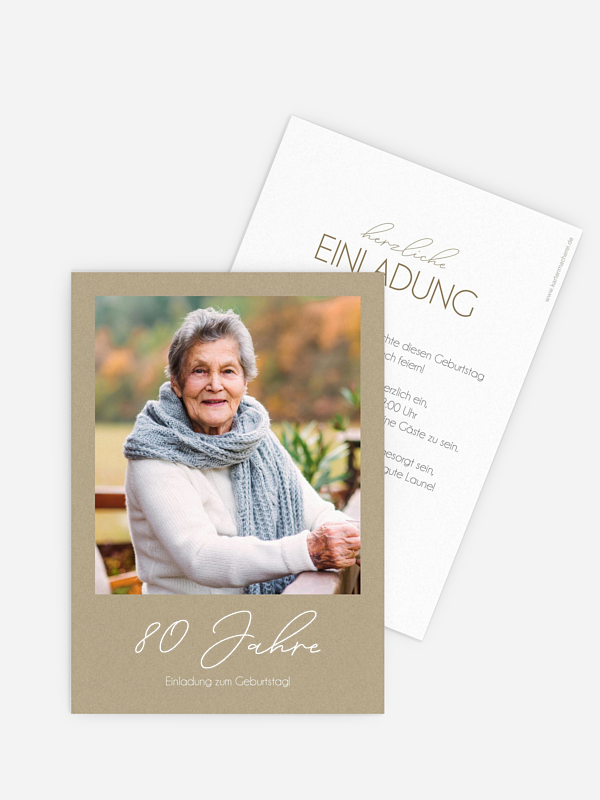 Einladung 80. Geburtstag Klarheit