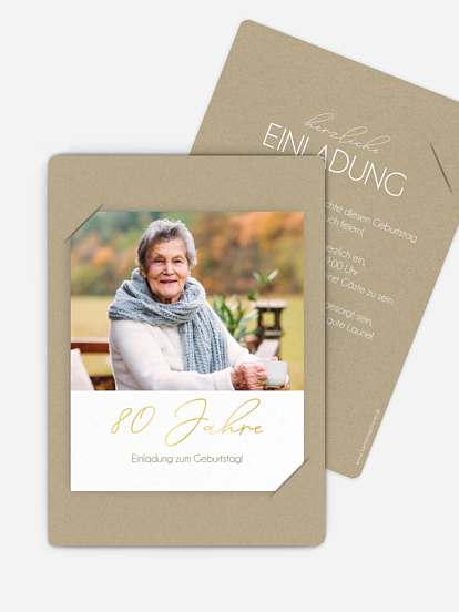 Einladung 80. Geburtstag Klarheit