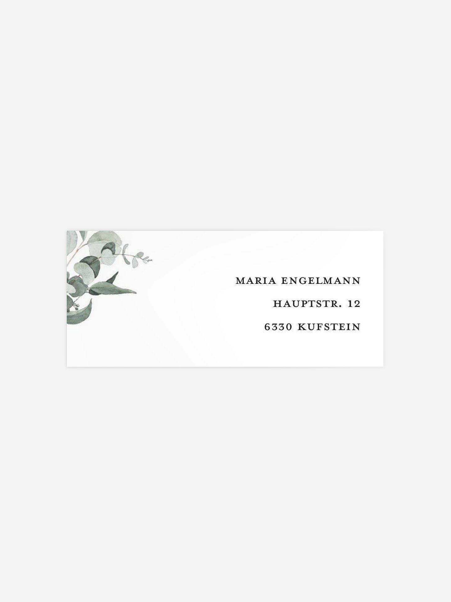 Absenderaufkleber Geburtstag Eucalyptus Love