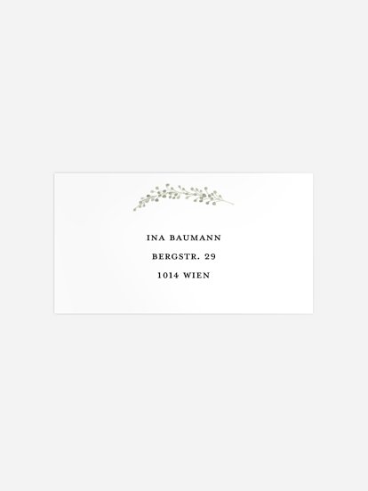 Empfängeraufkleber Geburtstag Eucalyptus Love