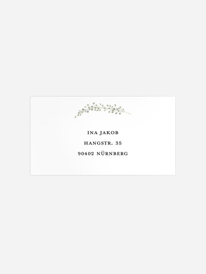 Empfängeraufkleber Geburtstag Eucalyptus Love