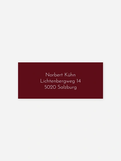 Absenderaufkleber geschäftl. Weihnachten Runde Feier 50