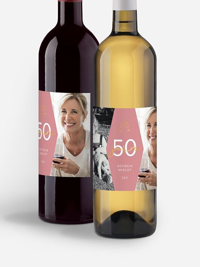 Flaschenetikett Party Best Age 50