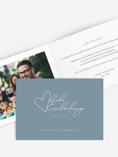 Einladung 40. Geburtstag Herzliche Einladung
