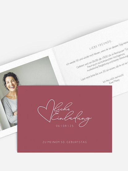 Einladung 50. Geburtstag Herzliche Einladung